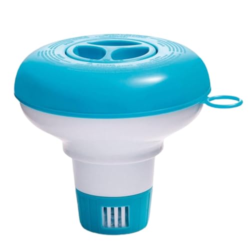 Chlorspender, schwimmend, für Pool, schwimmender Diffusor, Kieselstein, multifunktional, Thermometer, chemisches Produkt mit Tablet-Halterung von Glugahrif