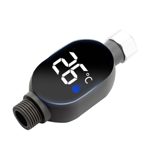 Duschwassertemperaturmesser, LED-Duschtemperaturzähler | Digitale LED-Anzeige Wassertemperaturzähler – intelligenter wasserdichter Monitor für Zuhause und Bad von Glugahrif