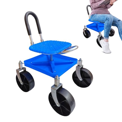 Gartenhocker, Gartenroller mit Lenkgriff und Werkzeugablage | höhenverstellbar für die Größe Umpflanzen Gartenhocker, Gartenroller mit Lenkgriff und Werkzeugablage | höhenverstellbar für die Größe Umpflanzen von Glugahrif