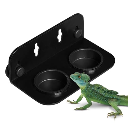 Gecko Futternapf - Gecko Futternapf Mit Doppelschale Und Saugnapf,Leichter Fressnapf Für Frösche Leopardgeckos Landeinsiedlerkrebsen Chamäleons Gecko Futternapf - Gecko Futternapf Mit Doppelschale Und Saugnapf,Leichter Fressnapf Für Frösche Leopardgeckos Landeinsiedlerkrebsen Chamäleons von Glugahrif