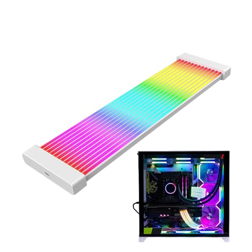 Glugahrif A-Band, APC Band | 24-polige PC-Kabelhülse Verlängerungskabel – Farbiger Steckeradapter, Neon-LED-Streifen, Computerzubehör von Glugahrif