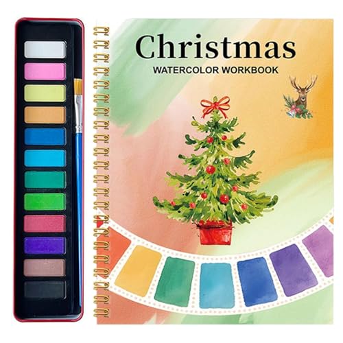 Glugahrif Aquarell Malbuch - Aquarellfarben Set Erwachsene Arbeitsbuch Mit 12 Farben | Kunstset Zeichnen Lernen Jugendliche Schule Kunstunterricht Glugahrif Aquarell Malbuch - Aquarellfarben Set Erwachsene Arbeitsbuch Mit 12 Farben | Kunstset Zeichnen Lernen Jugendliche Schule Kunstunterricht von Glugahrif