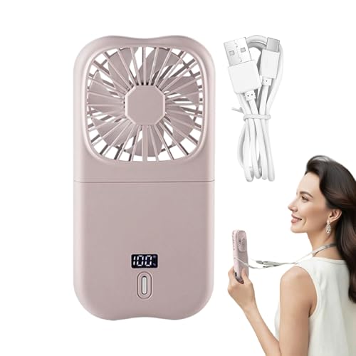 Glugahrif Handventilator Mit Wiederaufladbarem Akku,Klappbar Tragbarer Tischventilator Mit Handyhalter | Outdoor Kühlausrüstung für Wandern Sport Sommer Büros Einkaufen und Angeln von Glugahrif