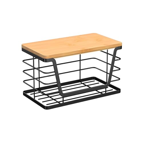 Glugahrif Müllbeutelhalter | Wandorganizer Mit Holzplatte,Wandlager Stapelbar Gestell Für Küche Wohnheim Dorm Toilette Balkon Bad Schlafzimmer Glugahrif Müllbeutelhalter | Wandorganizer Mit Holzplatte,Wandlager Stapelbar Gestell Für Küche Wohnheim Dorm Toilette Balkon Bad Schlafzimmer von Glugahrif