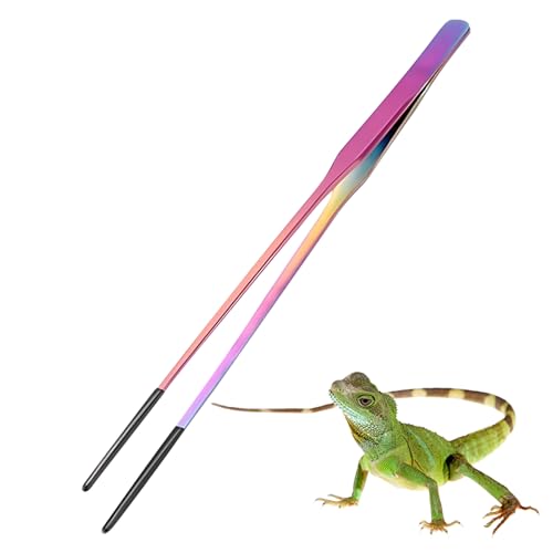 Glugahrif Reptilien Fütterungszange | Gerade und Gebogene Pinzetten | Silikon Kopf rutschfest Für Schlangen Spinnen Echsen Haustier Terrarium Glugahrif Reptilien Fütterungszange | Gerade und Gebogene Pinzetten | Silikon Kopf rutschfest Für Schlangen Spinnen Echsen Haustier Terrarium von Glugahrif