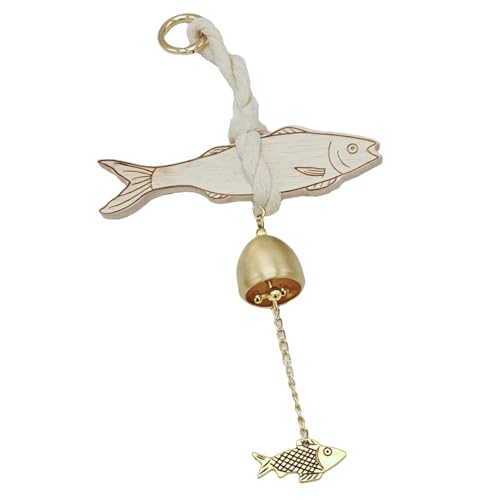 Glugahrif Türklingel für Geschäft | Glocke aus Holz, warm, für Tür, Fischmotiv, für Haus, Wohnung, Café von Glugahrif