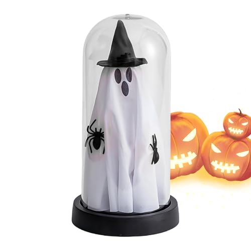 Halloween Leuchtgeister | Gruseliger Leuchtender Geist In Glasglocke Für Schlafzimmer - Schaurige Halloween Deko Für Party Zimmer Küche Fest Indoor Halloween Leuchtgeister | Gruseliger Leuchtender Geist In Glasglocke Für Schlafzimmer - Schaurige Halloween Deko Für Party Zimmer Küche Fest Indoor von Glugahrif