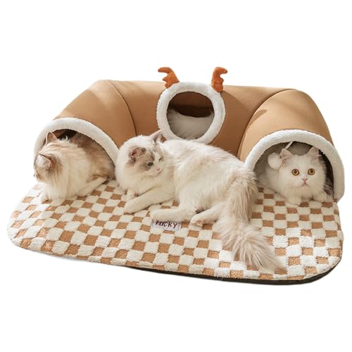 Katzentunnel, großer Tunnel für Katzen im Innen- und Außenbereich – Warmes , Unterschlupf, Spielzeug für Ecke, Wand, Bereicherung von Haustieren von Glugahrif