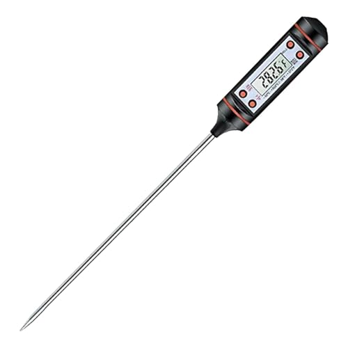 Küchenthermometer, sofortiges Ablesen, Thermometer, Kochen, Nummer, Fleischthermometer, automatische Abschaltung, für Fleisch, Grill, Milch Küchenthermometer, sofortiges Ablesen, Thermometer, Kochen, Nummer, Fleischthermometer, automatische Abschaltung, für Fleisch, Grill, Milch von Glugahrif