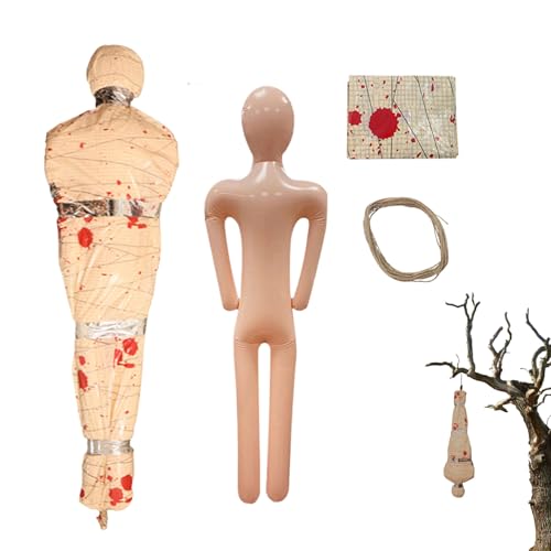 Leichensack Halloween Deko - Aufblasbare Leiche | Lebensechte Gruselpuppe Mit Blut Für Rasen Und Spukhaus Leichensack Halloween Deko - Aufblasbare Leiche | Lebensechte Gruselpuppe Mit Blut Für Rasen Und Spukhaus von Glugahrif
