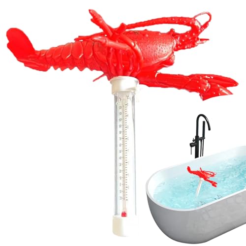 Pool Thermometer,Schwimmendes Poolthermometer Mit Wassertemperatur-Anzeige - Lustiger Temperaturmesser mit Schnur in Meerestier-Design für Kinder & Erwachsene von Glugahrif