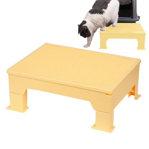 Rampe für Katzentoilette – rutschfeste Treppe für Katzentoilette, verstellbare Rampe mit Filtergitter für Kätzchen und Erwachsene, drinnen und draußen Rampe für Katzentoilette – rutschfeste Treppe für Katzentoilette, verstellbare Rampe mit Filtergitter für Kätzchen und Erwachsene, drinnen und draußen von Glugahrif