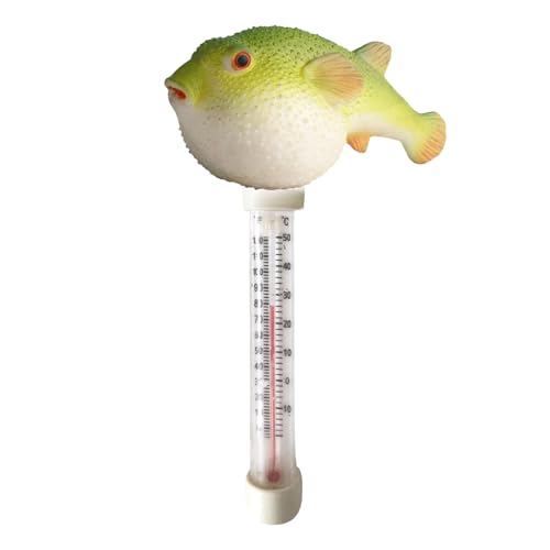 Schwimmendes Pool Thermometer,Schwimmendes Poolthermometer Mit Wassertemperatur-Anzeige - Lustiger Temperaturmesser mit Schnur in Meerestier-Design für Kinder & Erwachsene von Glugahrif