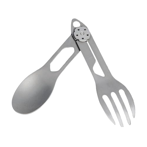 Titanium Spork | Klappbarer Löffel und Gabel, 2-in-1, Picknick | Multifunktionales Campingwerkzeug für Wandern, Picknick, Grill im Freien Titanium Spork | Klappbarer Löffel und Gabel, 2-in-1, Picknick | Multifunktionales Campingwerkzeug für Wandern, Picknick, Grill im Freien von Glugahrif
