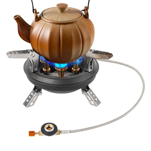 Tragbarer Campingkocher, 16000W Faltbarer Outdoor Kocher, 5 Flammen Campingkocher Zum Kochen Bei Wandern Trekking Angeln Jagen Picknick Und Backpacking Tragbarer Campingkocher, 16000W Faltbarer Outdoor Kocher, 5 Flammen Campingkocher Zum Kochen Bei Wandern Trekking Angeln Jagen Picknick Und Backpacking von Glugahrif