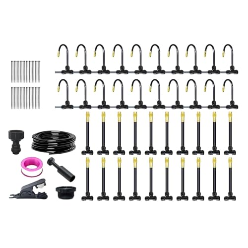 Tropfbewässerungssystem | Gartenbewässerungsset Mit Schlauch - Schnellverbinder-Set Automatische Bewässerung & Sprinkleranlage Für Rasen Terrasse Gewächshaus von Glugahrif
