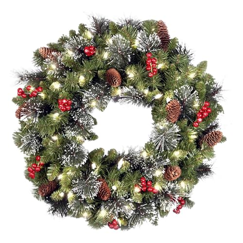 Türkranz Weihnachten Beleuchtet Batterie Timer Deko Weihnachtskranz Tür Künstlicher Weihnachtskranz Im Bauernhausstil, Saisonale Heimdekoration, Urlaubs Türkranz Weihnachten Beleuchtet Batterie Timer Deko Weihnachtskranz Tür Künstlicher Weihnachtskranz Im Bauernhausstil, Saisonale Heimdekoration, Urlaubs von Glugahrif