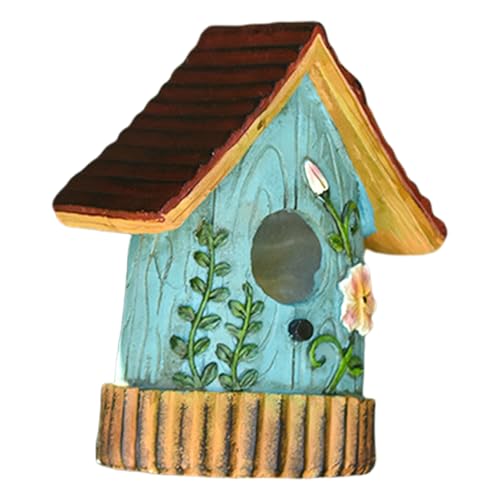 Vogelhaus für Baum, Outdoor Vogelhäuser | Harz Hangable Bird House,Elegante Nistschachtel, dekoratives Haustierhaus, farbenfrohe Baumhalterdeverzierungen für -Terrasse Yard von Glugahrif