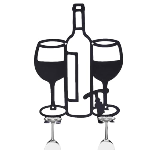 Wandmontiertes Weinglas-Display – Weinregal zur Wandmontage – Weinflaschenhalter aus Metall für zu Hause – Designer umgekehrt – Glasschneidewinkel ohne Schlag für das Restau von Glugahrif