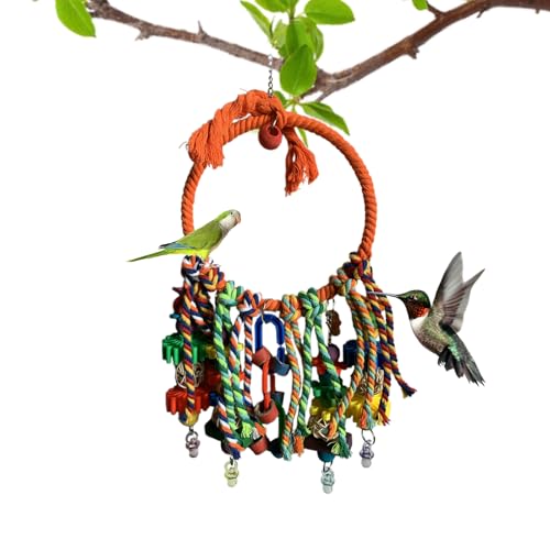 Wellensittich Schaukel | Vogel Sitzring Schaukel Zubehör - Sittich Käfigzubehör Interaktives Spielzeug Zum Klettern Spielen Innen Außen Für Papageien Liebesvögel Wellensittich Schaukel | Vogel Sitzring Schaukel Zubehör - Sittich Käfigzubehör Interaktives Spielzeug Zum Klettern Spielen Innen Außen Für Papageien Liebesvögel von Glugahrif