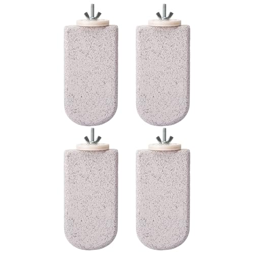 Wellensittich Sitzstangen - 4er Set Vulkangestein Gefrorene Sittichkäfig Sitzstange | Nagestab Pfotenpflege Spielzeug Zur Training Für Sittiche Nymphensittiche Käfig Und Freiflug Haustier - für Nymphe Wellensittich Sitzstangen - 4er Set Vulkangestein Gefrorene Sittichkäfig Sitzstange | Nagestab Pfotenpflege Spielzeug Zur Training Für Sittiche Nymphensittiche Käfig Und Freiflug Haustier - für Nymphe von Glugahrif