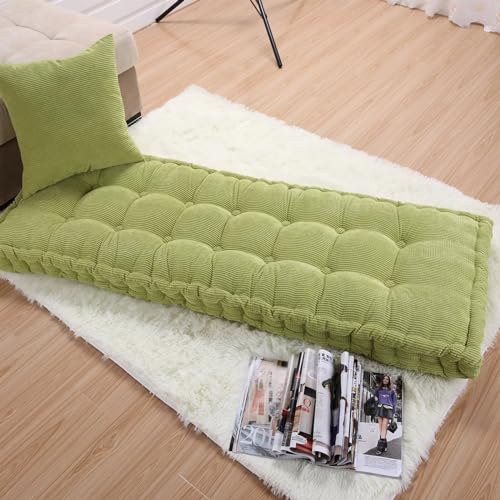 1er Set Sitzkissen Stuhlkissen, 50 x 150 cm für Indoor und Outdoor, Dicke Polster Kissen Polsterung Steppkissen/Bodenkissen, Stuhlauflage, widerstandsfähige & robuste Sitzpolster, Grün 1er Set Sitzkissen Stuhlkissen, 50 x 150 cm für Indoor und Outdoor, Dicke Polster Kissen Polsterung Steppkissen/Bodenkissen, Stuhlauflage, widerstandsfähige & robuste Sitzpolster, Grün von Gluhbirnen