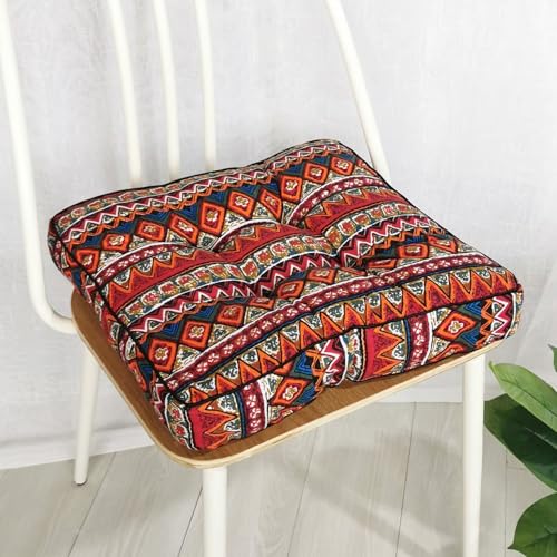 2er Set Sitzkissen Stuhlkissen, Sitzkissen 40 * 40cm für Indoor und Outdoor, Dicke Bodenkissen, Sitzpolster Outdoor für Bank und Gartenstuhl, Sitzerhöhung, A2 von Gluhbirnen