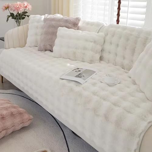 Gluhbirnen Kaninchen Plüsch Sofabezug, Sofa überwurfdecke, Sofa Überwurf, Sofaschoner rutschfest, Warmer Super Weicher Plush Sofabezug, Reines Weiß, 70 * 210CM Gluhbirnen Kaninchen Plüsch Sofabezug, Sofa überwurfdecke, Sofa Überwurf, Sofaschoner rutschfest, Warmer Super Weicher Plush Sofabezug, Reines Weiß, 70 * 210CM von Gluhbirnen