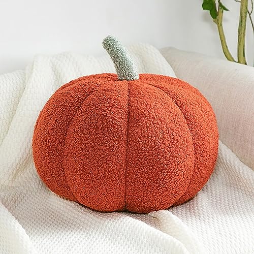 Gluhbirnen Kürbis Überwurfkissen, Kürbis Deko, Kürbiskissen Schlafzimmer Dekoration Dekoration, kürbis Kissen, Halloween deko, Partybevorzugung, 20cm, Rot von Gluhbirnen