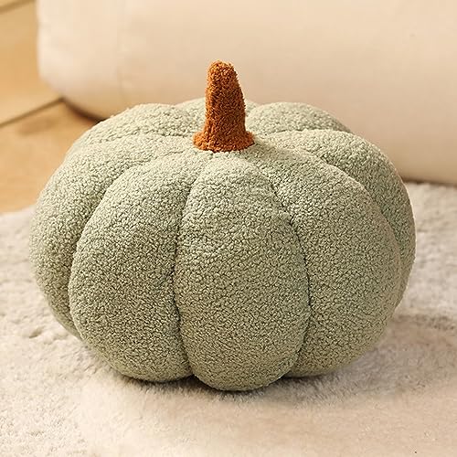 Gluhbirnen Kürbis Überwurfkissen, Kürbis Deko, Kürbiskissen Schlafzimmer Dekoration Dekoration, kürbis Kissen, Halloween deko, Partybevorzugung, 30cm, Hellgrün von Gluhbirnen