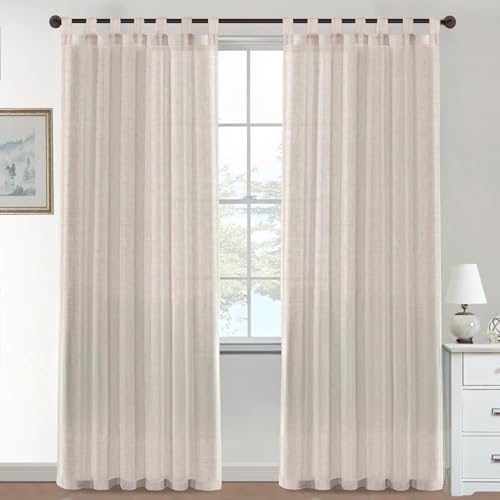 Gluhbirnen Outdoor Vorhang Wasserdicht, Balkon Gardinen, Outdoor Vorhänge, Vorhang Balkon, Gardinen mit Ösen, Terrasse Vorhänge, Leinen, 213 * 132CM, 2er Set von Gluhbirnen