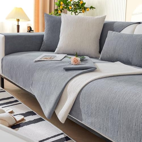 Gluhbirnen Sofa Überzug, Sofadecken für Sitzfläche rutschfest, Couch Überzug, Überwurfdecken für Sofa, Fischgrätenstruktur, Hund Katze Sofa Überwurf Sofaschutz, Blaugrau B, 90 * 90CM Gluhbirnen Sofa Überzug, Sofadecken für Sitzfläche rutschfest, Couch Überzug, Überwurfdecken für Sofa, Fischgrätenstruktur, Hund Katze Sofa Überwurf Sofaschutz, Blaugrau B, 90 * 90CM von Gluhbirnen