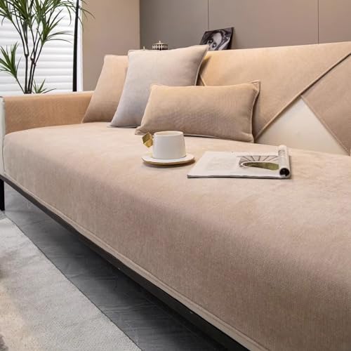 Gluhbirnen Sofabezug, Sofa Überwurf, Sofa überwurfdecke, Sofadecken für Sitzfläche, Sofadecke rutschfest, Couch Bezüge, Sofa Schoner, Hellkaffee, 70 * 70CM von Gluhbirnen