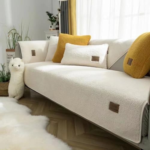 Gluhbirnen Sofabezug Samt, Sofadecke, Sofadecken für Sitzfläche, Sofa Überwurf, Sofa Überzug l Form, Couch Überzug, Sofaschoner rutschfest, Decke Sofa Schutz, Offwhite, 110 * 180CM Gluhbirnen Sofabezug Samt, Sofadecke, Sofadecken für Sitzfläche, Sofa Überwurf, Sofa Überzug l Form, Couch Überzug, Sofaschoner rutschfest, Decke Sofa Schutz, Offwhite, 110 * 180CM von Gluhbirnen