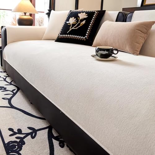 Gluhbirnen Sofadecken für Sitzfläche, Kissenbezug, Sofa Überzug, Sofadecke rutschfest, Sofaschoner Sitzfläche, Decke für Sofa Sitzfläche, Couch Schoner Auflage, Offwhite, 30 * 50CM von Gluhbirnen