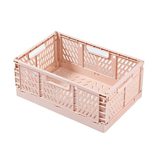 klappkiste, klappkiste Faltbar Stabil, Klappboxen mit Tragegriff zum Einfachen Transport, Klappbox Geeignet für Büro, Schlafzimmer, Badezimmer, 22 * 14,7 * 9,3 cm, 1 Stück, Rosa von Gluhbirnen