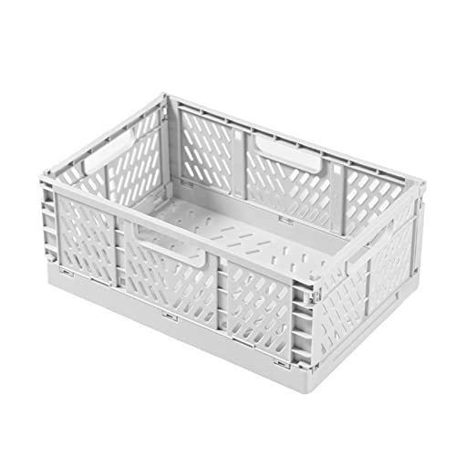 klappkiste, klappkiste Faltbar Stabil, Klappboxen mit Tragegriff zum Einfachen Transport, Klappbox Geeignet für Büro, Schlafzimmer, Badezimmer, 30,5 * 20,3 * 12,5cm, 1 Stück, Weiß von Gluhbirnen