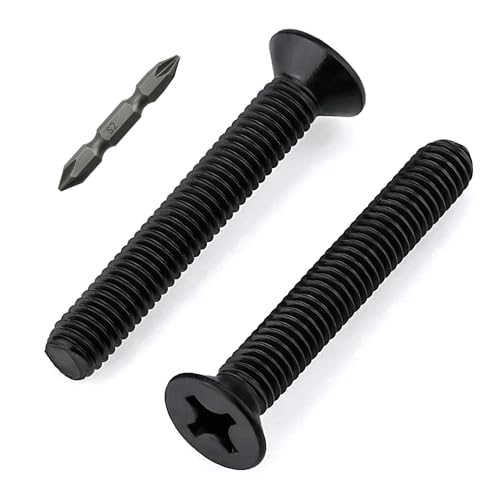 100 Stück M4-0,7 x 25 mm Kreuzschlitz-Maschinenschrauben, 304 Edelstahl 18/8, inkl. Bit Glvaner von Glvaner