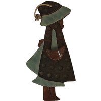 Vintage Holly Hobbie Hängendes Rotes Ton Wanddeko Handgemachte Keramik Mädchen Zimmer Deko von GlyndasVintageshop