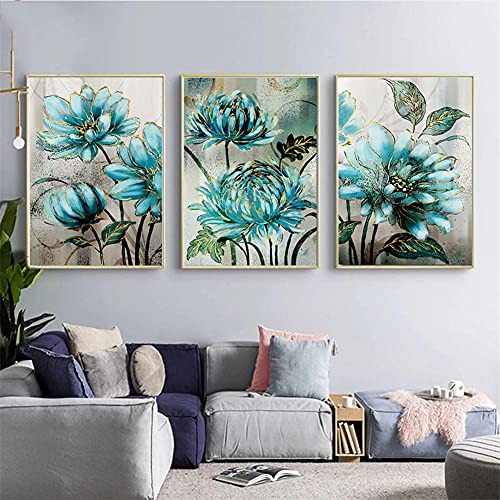 5D Diamant Painting nach Zahlen Kits Blaue Blume DIY diamond painting Full Set Erwachsene Groß Diamant Bilder Voll Strass Stickerei Kunst Handwerk für Home Wall Dekoration -Square_drill_50x70cmx3pcs 5D Diamant Painting nach Zahlen Kits Blaue Blume DIY diamond painting Full Set Erwachsene Groß Diamant Bilder Voll Strass Stickerei Kunst Handwerk für Home Wall Dekoration -Square_drill_50x70cmx3pcs von Gmeignl