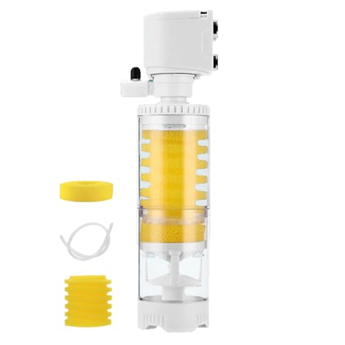 Aquarium Innenfilter – 3-in-1 Biochemischer Schwammfilter – Filterpumpe Für Sauerstoffanreicherung, Wasserzirkulation, Reinigung – Einstellbar Für 40–80 Cm Fischbecken, Leise, Leistungsstark von Gmokluytw