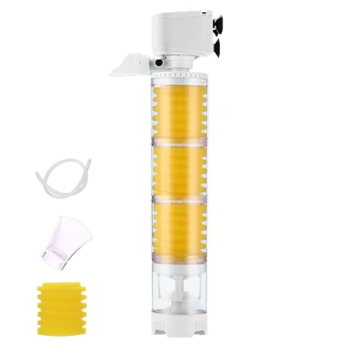 Aquarium Innenfilter – 3-in-1 Biochemischer Schwammfilter – Filterpumpe Für Sauerstoffanreicherung, Wasserzirkulation, Reinigung – Einstellbar Für 40–80 Cm Fischbecken, Leise, Leistungsstark von Gmokluytw