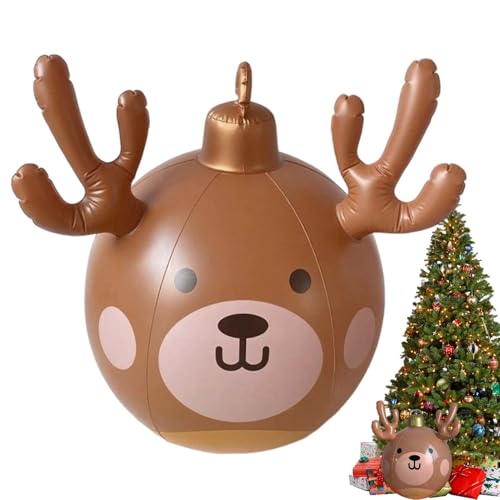 Aufblasbarer Weihnachts Rentier Ball – Große PVC Wetterfeste Outdoor Feiertagsdeko | Festlicher Schmuck Für Rasen Garten Terrasse Einfahrt Weg | Neujahr Erntedank Party Haus Saisonale Dekorati von Gmokluytw