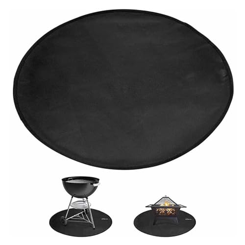 BBQ Unterlage Terrasse Rasen – Feuerfeste Grillmatte | Feuerstelle Schutzmatte | Outdoor Hitzeschutz Teppich Rund | Wetterfest Hitzebeständig rutschfest Langlebig von Gmokluytw