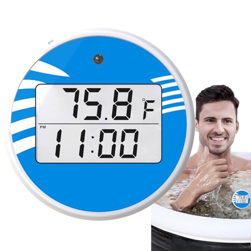 Eisbad Thermometer – Schwimmendes Wasserdichtes Temperaturmessgerät Mit HD Anzeige | Kaltwasserbecken Thermometer Für Sport Regeneration | Sofortige Genaue Messung Bereich -35℃~70℃ | Zubehör Timer von Gmokluytw