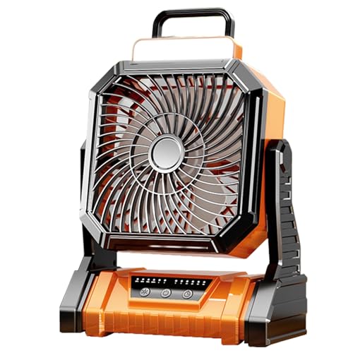 Gmokluytw Camping Ventilator - Outdoor Wiederaufladbarer Kühlventilator mit 4 Stufen - 5400 Mah 4 Stufen Einstellbar mit Lampe für Luftumwälzung Zelt Schreibtisch Schlafzimmer Innenbereich Reise Gmokluytw Camping Ventilator - Outdoor Wiederaufladbarer Kühlventilator mit 4 Stufen - 5400 Mah 4 Stufen Einstellbar mit Lampe für Luftumwälzung Zelt Schreibtisch Schlafzimmer Innenbereich Reise von Gmokluytw