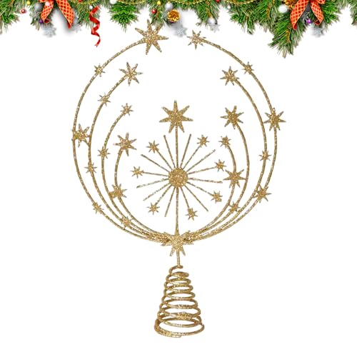 Gmokluytw Christbaumspitze Dekoration | 3D Schneeflocke Weihnachtsbaum Stern Spitze,Leichte Metall Deko Weihnachtsbaumschmuck Für Zuhause Wohnzimmer Laden Festtagsdekoration Gmokluytw Christbaumspitze Dekoration | 3D Schneeflocke Weihnachtsbaum Stern Spitze,Leichte Metall Deko Weihnachtsbaumschmuck Für Zuhause Wohnzimmer Laden Festtagsdekoration von Gmokluytw