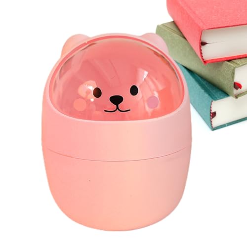 Gmokluytw Desktop-Mülleimer – Tischabfalleimer Mit Deckel | Kompakter Aufsatzbehälter Für Schreibtisch | Abfalleimer Für Büro, Küche, Schlafzimmer, Wohnzimmer, Bad, Organizer, Kunststoffbox von Gmokluytw