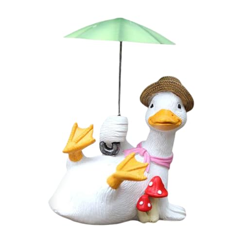 Gmokluytw Enten Gartenfigur - Garten Rasen Außenbereich Deko - Mit Regenschirm Deko Resin Figur Für Gartenweg Balkon Terrasse Rasen Vorgarten Hof Gmokluytw Enten Gartenfigur - Garten Rasen Außenbereich Deko - Mit Regenschirm Deko Resin Figur Für Gartenweg Balkon Terrasse Rasen Vorgarten Hof von Gmokluytw