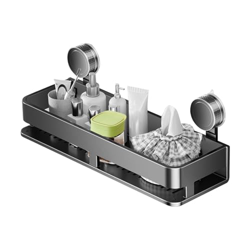 Gmokluytw Gewürzregal | Wandmontiertes Gewürzregal,Saugnapf Aufbewahrungsregal mit 5 Haken Küchenutensil für Fliesen Glas Metall Marmor Zuhause Wohnzimmer Wohnung und Camping Gmokluytw Gewürzregal | Wandmontiertes Gewürzregal,Saugnapf Aufbewahrungsregal mit 5 Haken Küchenutensil für Fliesen Glas Metall Marmor Zuhause Wohnzimmer Wohnung und Camping von Gmokluytw